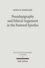 Image for Pseudepigraphy and Ethical Argument in the Pastoral Epistles