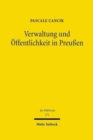 Image for Verwaltung und Offentlichkeit in Preußen