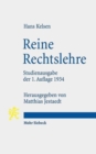 Image for Reine Rechtslehre : Einleitung in die rechtswissenschaftliche Problematik (Studienausgabe der 1. Auflage 1934)