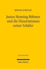Image for Justus Henning Bohmer und die Dissertationen seiner Schuler
