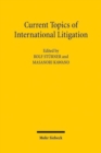 Image for Current Topics of International Litigation