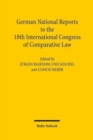 Image for German National Reports to the 18th International Congress of Comparative Law : Washington 2010
