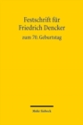 Image for Festschrift fur Friedrich Dencker zum 70. Geburtstag