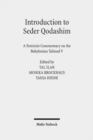 Image for Introduction to Seder Qodashim : A Feminist Commentary on the Babylonian Talmud V