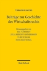 Image for Beitrage zur Geschichte des Wirtschaftsrechts