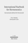 Image for International Yearbook for Hermeneutics / Internationales Jahrbuch fur Hermeneutik