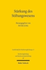 Image for Starkung des Stiftungswesens