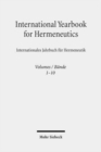 Image for International Yearbook for Hermeneutics / Internationales Jahrbuch fur Hermeneutik : Volumes 1-10/Bande 1-10 -als Paket-