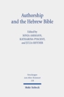 Image for Authorship and the Hebrew Bible