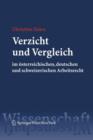 Image for Verzicht Und Vergleich Im Osterreichischen, Deutschen Und Schweizerischen Arbeitsrecht