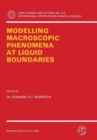 Image for Modelling Macroscopic Phenomena at Liquid Boundaries