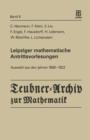 Image for Leipziger mathematische Antrittsvorlesungen : Auswahl aus den Jahren 1869 — 1922