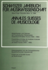 Image for Schweizer Jahrbuch fuer Musikwissenschaft- Annales Suisses de Musicologie- Annuario Svizzero di Musicologia