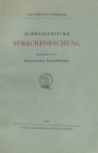 Image for Schweizerische Sprachforschung