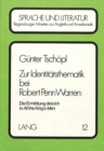 Image for Zur Identitaetsthematik bei Robert Penn Warren:- Die Ermittlung des ich in «All the King&#39;s Men»