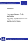 Image for Hermann Hesses Rolle als Kritiker