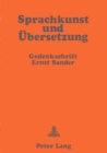 Image for Sprachkunst und Uebersetzung