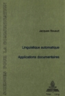 Image for Linguistique automatique: Applications documentaires