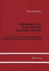 Image for Bibliographie zur Grammatik der deutschen Dialekte