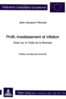 Image for Profit, Investissement Et Inflation