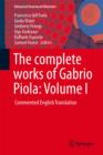 Image for The complete works of Gabrio Piola: Volume I