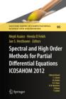 Image for Spectral and high order methods for partial differential equations  : selected papers from the ICOSAHOM conference, June 25-29, 2012, Gammarth, Tunisia