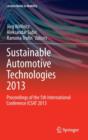 Image for Sustainable Automotive Technologies 2013