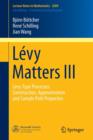Image for Levy Matters III : Levy-Type Processes: Construction, Approximation and Sample Path Properties