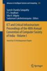 Image for ICT and Critical Infrastructure: Proceedings of the 48th Annual Convention of Computer Society of India- Vol I