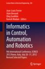 Image for Informatics in Control, Automation and Robotics: 9th International Conference, ICINCO 2012 Rome, Italy, July 28-31, 2012 Revised Selected Papers