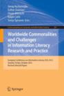 Image for Worldwide Commonalities and Challenges in Information Literacy Research and Practice