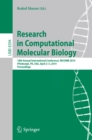 Image for Research in Computational Molecular Biology: 18th Annual International Conference, RECOMB 2014, Pittsburgh, PA, USA, April 2-5, 2014, Proceedings : 8394