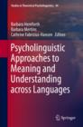 Image for Psycholinguistic Approaches to Meaning and Understanding across Languages