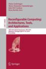 Image for Reconfigurable Computing: Architectures, Tools, and Applications