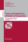 Image for Theory and Applications of Models of Computation