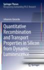 Image for Quantitative Recombination and Transport Properties in Silicon from Dynamic Luminescence