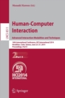 Image for Human-Computer Interaction. Advanced Interaction, Modalities, and Techniques : 16th International Conference, HCI International 2014, Heraklion, Crete, Greece, June 22-27, 2014, Proceedings, Part II
