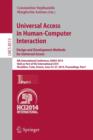 Image for Universal Access in Human-Computer Interaction: Design and Development Methods for Universal Access : 8th International Conference, UAHCI 2014, Held as Part of HCI International 2014, Heraklion, Crete