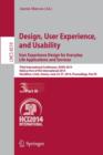 Image for Design, User Experience, and Usability: User Experience Design for Everyday Life Applications and Services