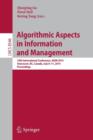 Image for Algorithmic Aspects in Information and Management : 10th International Conference, AAIM 2014, Vancouver, BC, Canada, July 8-11, 2014, Proceedings