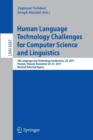 Image for Human Language Technology Challenges for Computer Science and Linguistics