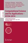 Image for Computational Science and Its Applications - ICCSA 2014 : 14th International Conference, Guimaraes, Portugal, June 30 - July 3, 204, Proceedings, Part VI