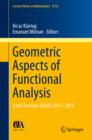 Image for Geometric Aspects of Functional Analysis: Israel Seminar (GAFA) 2011-2013 : 2116