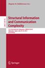 Image for Structural Information and Communication Complexity: 21st International Colloquium, SIROCCO 2014, Takayama, Japan, July 23-25, 2014, Proceedings