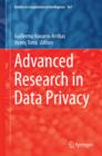Image for Advanced Research in Data Privacy : volume 567