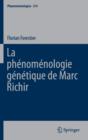 Image for La phenomenologie genetique de Marc Richir
