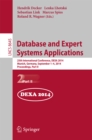 Image for Database and Expert Systems Applications: 25th International Conference, DEXA 2014, Munich, Germany, September 1-4, 2014. Proceedings, Part II : 8645