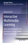 Image for Interactive Multimedia Learning: Using Social Media for Peer Education in Single-Player Educational Games