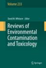 Image for Reviews of Environmental Contamination and Toxicology Volume 233