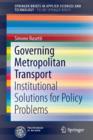 Image for Governing Metropolitan Transport